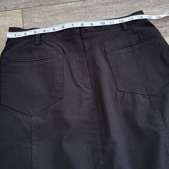 Harve Benard black business skirt stretchy midi size 8 - Picture 7 of 9